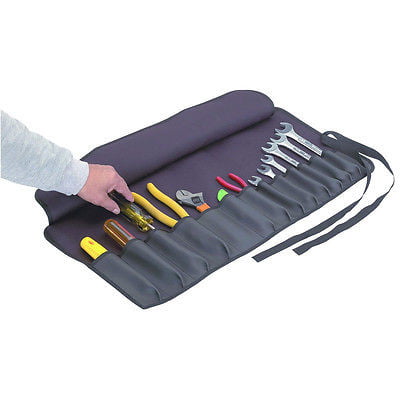 Wrench Roll Up Pouch Tools Organizer Bag Super Storage with 23 pockets Tan